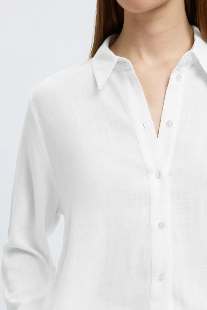 BLUSE 16082298 SLFVIVA LS SNOW WHITE