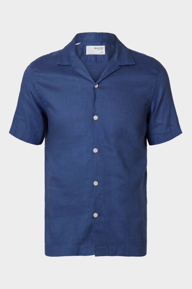 HEMD 16096908 SLHRLXKYLIAN LINEN OCEANA