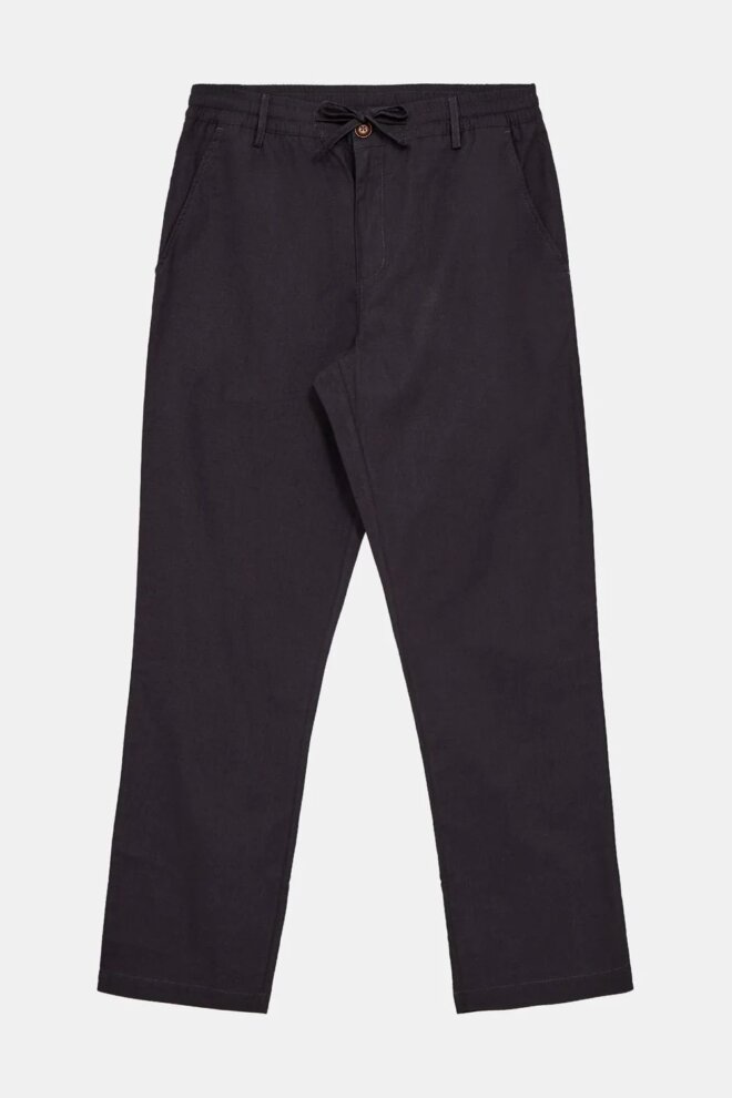 HOSE AKJAN COT/LINEN ELA PANTS DARK GREY