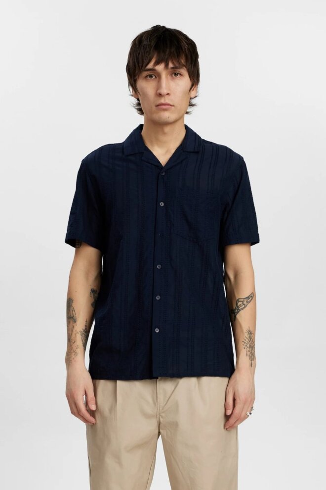 HEMD AKLEON EMB S/S SCY CAPTAIN