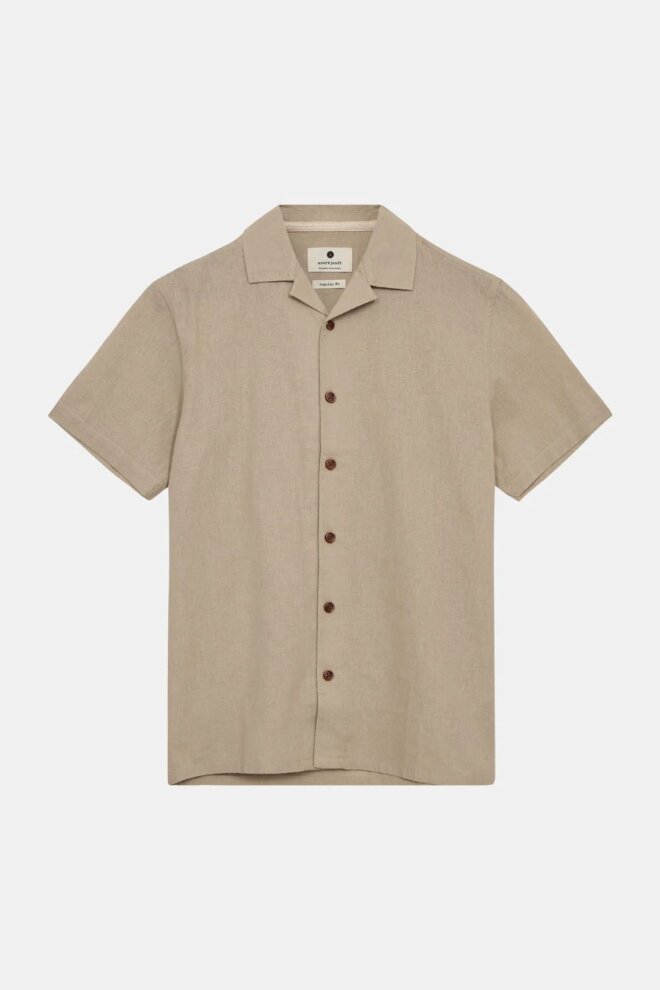 HEMD AKLEO S/S COT/LINEN FEATHER