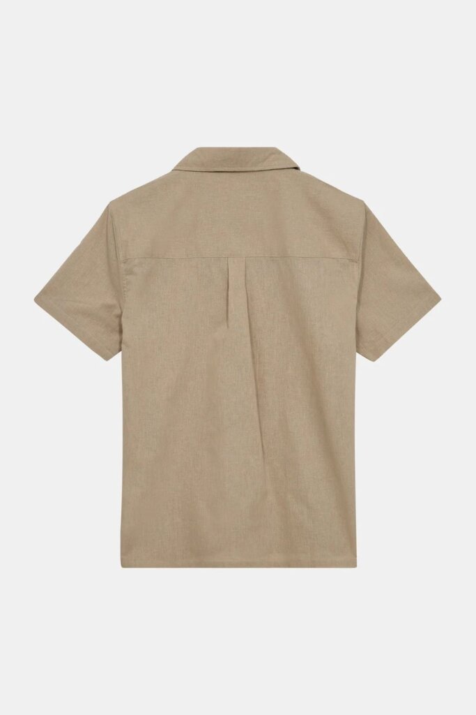 HEMD AKLEO S/S COT/LINEN FEATHER