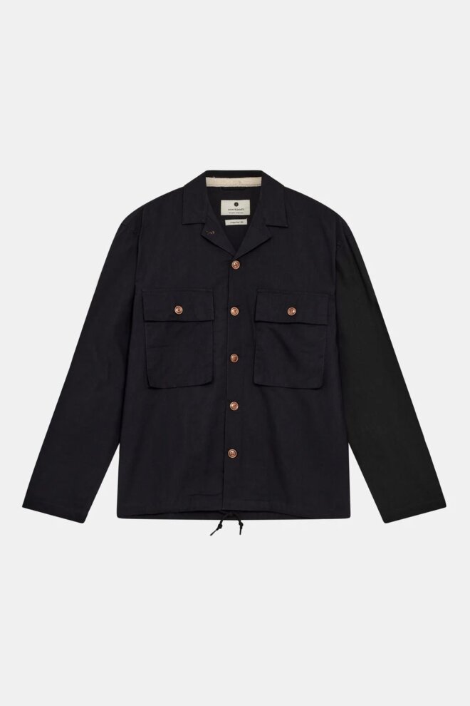 HEMD AKOTTO COT/LINEN CAVIAR