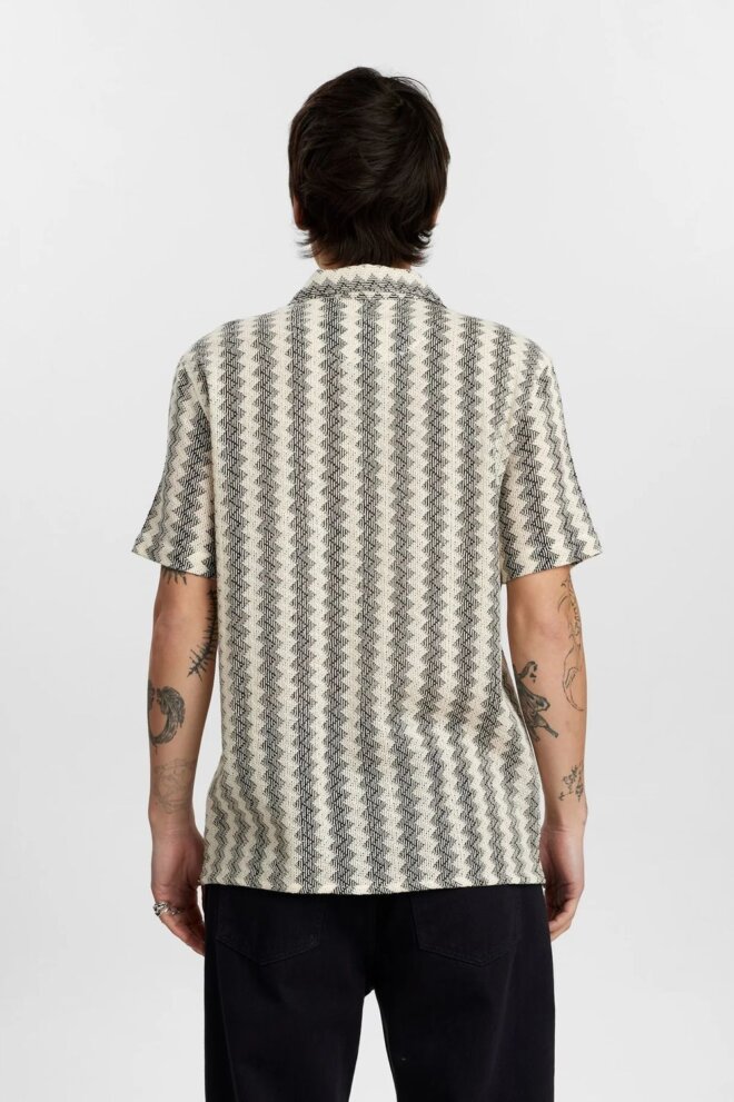 HEMD AKLEON JACQUARD S/S SHIRT CAVIAR