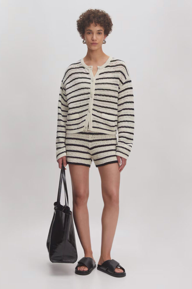 WESTE IDA CARIDGAN STRIPED BLACK