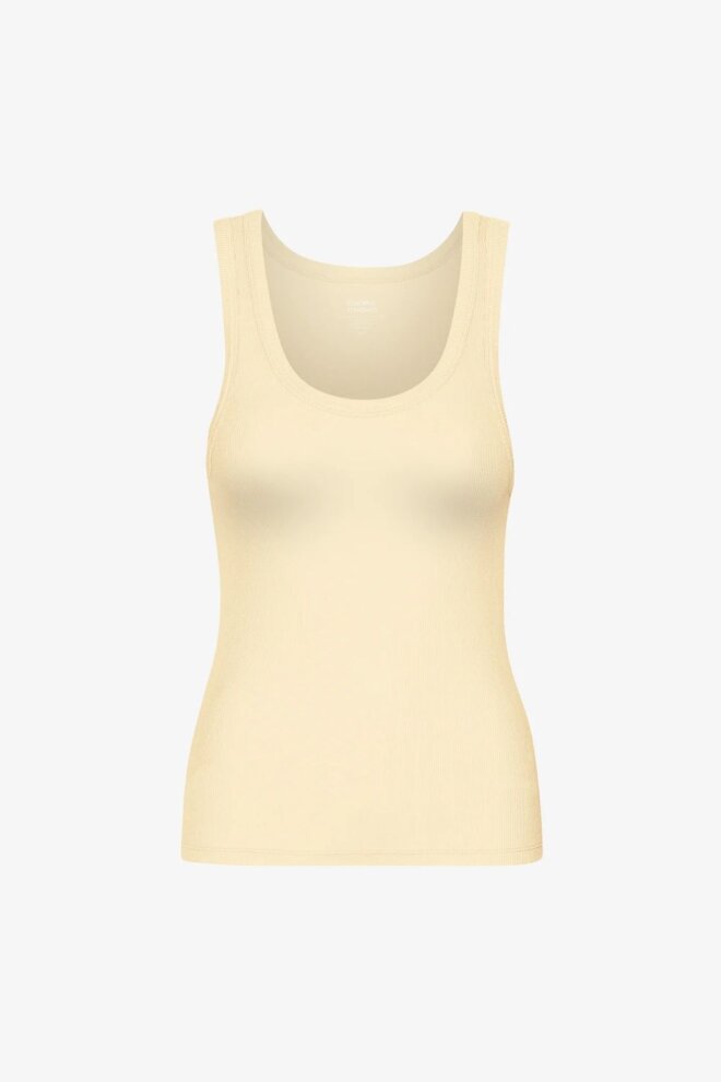 SHIRT WOMEN ORGANIC RIB TANK SOFT YELLOW