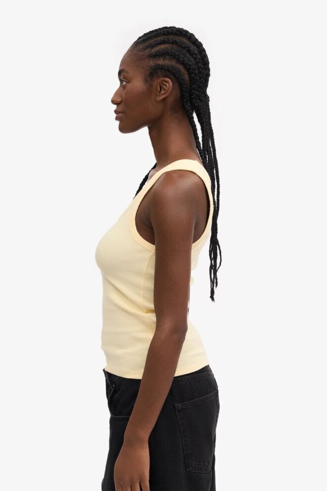 SHIRT WOMEN ORGANIC RIB TANK SOFT YELLOW
