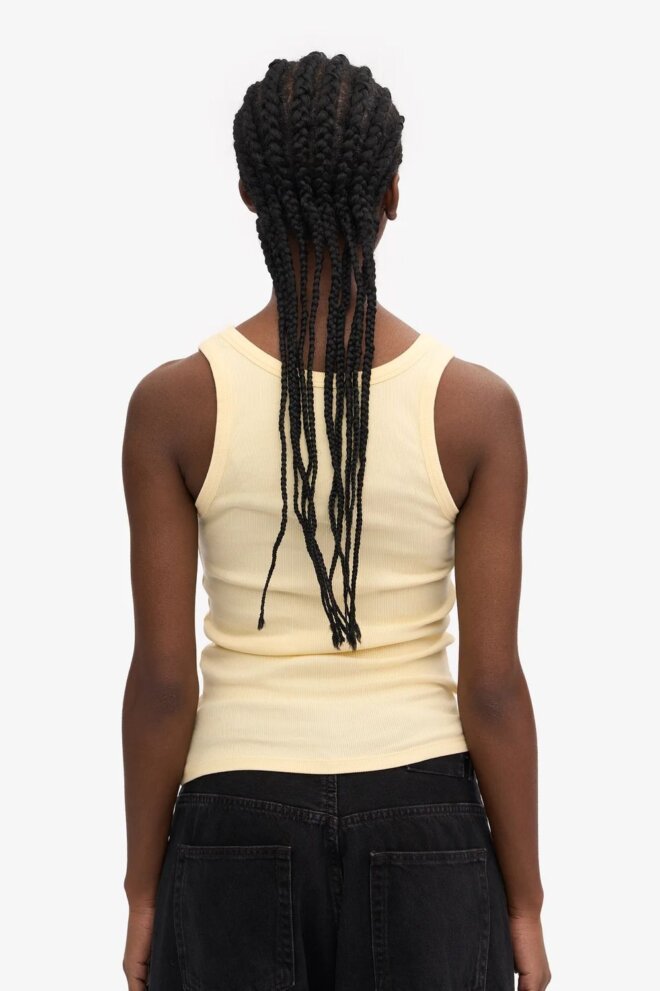 SHIRT WOMEN ORGANIC RIB TANK SOFT YELLOW