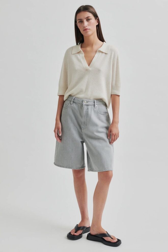 POLO VILENA KNIT SS WHITE ALYSSUM