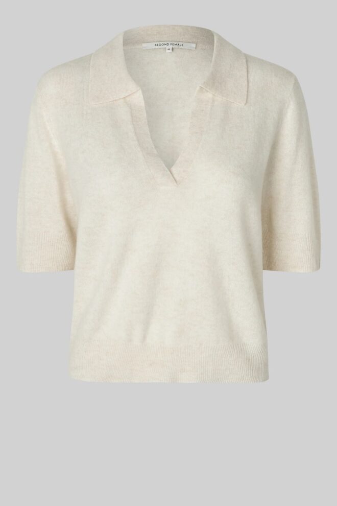 POLO VILENA KNIT SS WHITE ALYSSUM