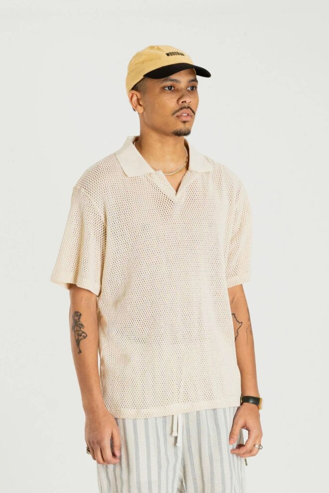 POLO WBMOUL MESH POLO OFF WHITE