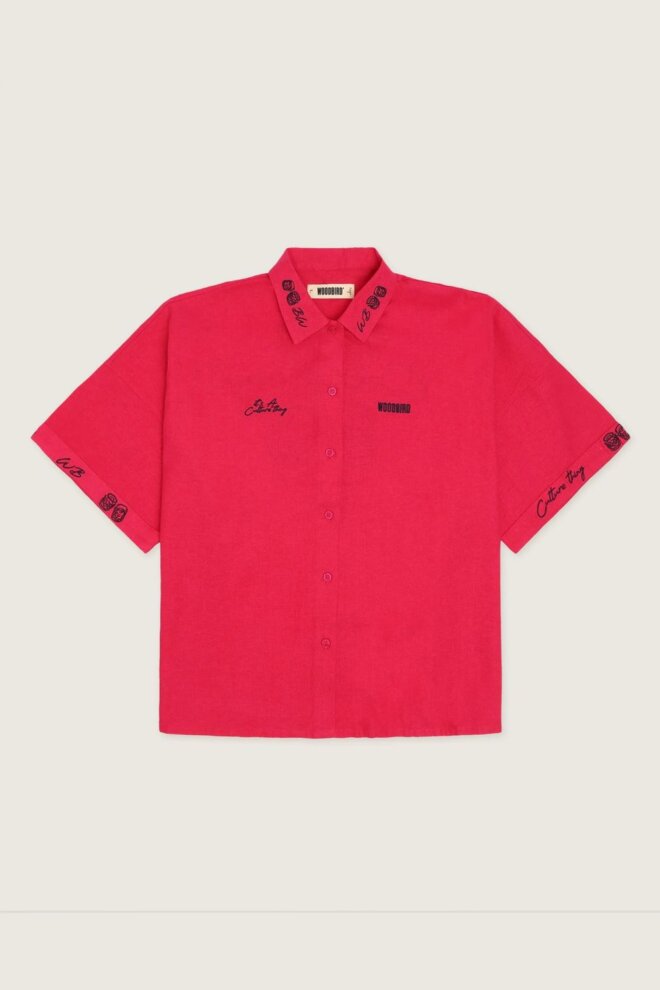 BLUSE WBLUNA EMBROID SHIRT PINK