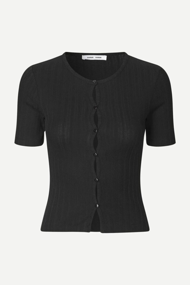 SHIRT SAJUNI SS CARDIGAN 15277 BLACK