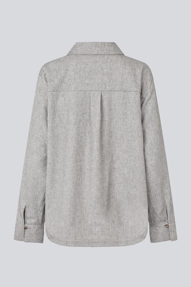 BLUSE KALEMMD OVERSHIRT GREY MELANGE