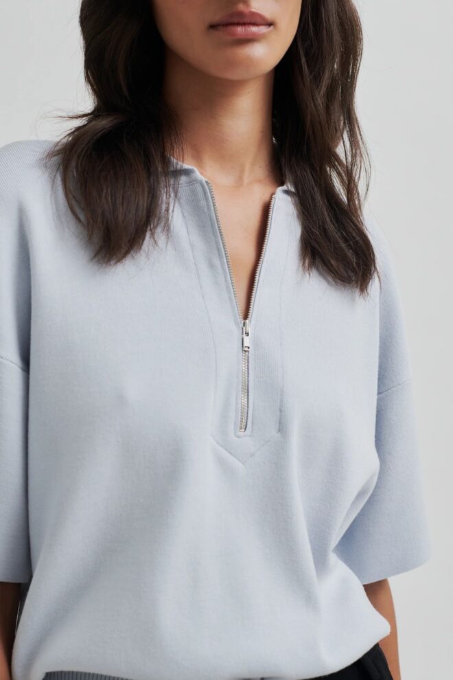 SHIRT NORALIE KNIT SS GRAY DAWN