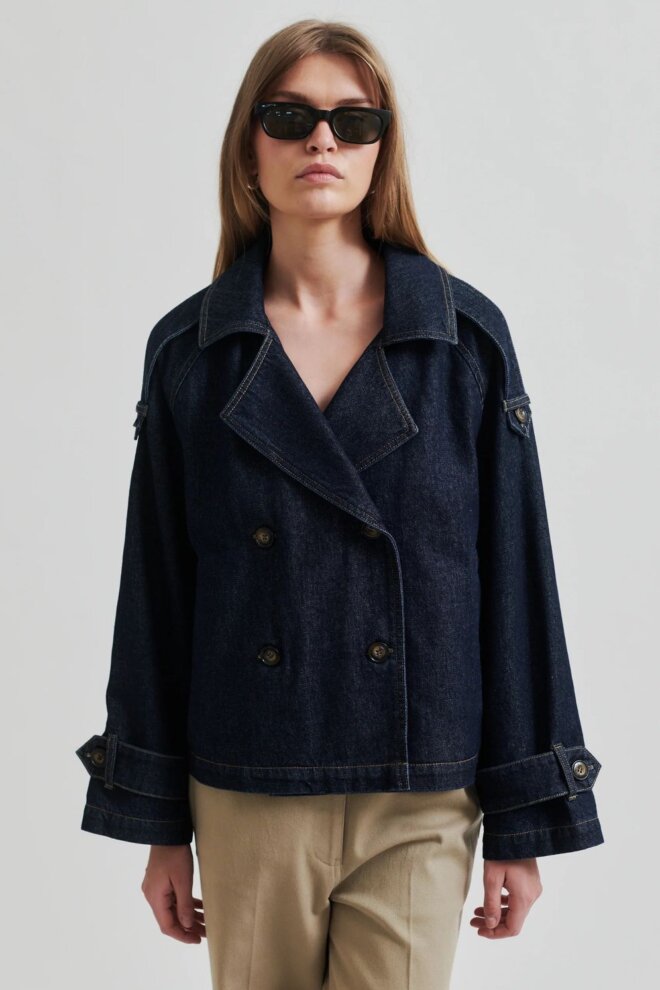 JACKE COLUMBUS TRENCH JACKET DARK BLUE