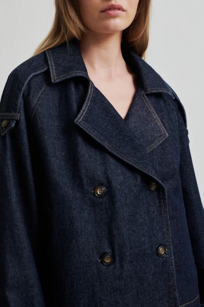 JACKE COLUMBUS TRENCH JACKET DARK BLUE