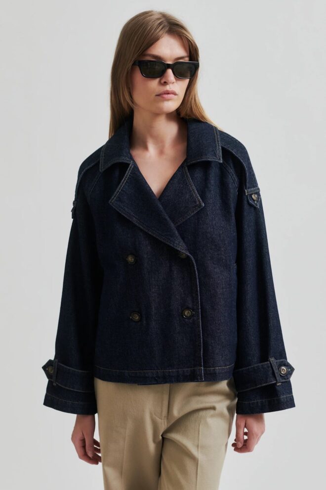 JACKE COLUMBUS TRENCH JACKET DARK BLUE