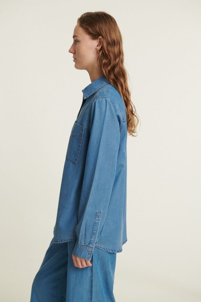 BLUSE BINE SHIRT LIGHT BLUE