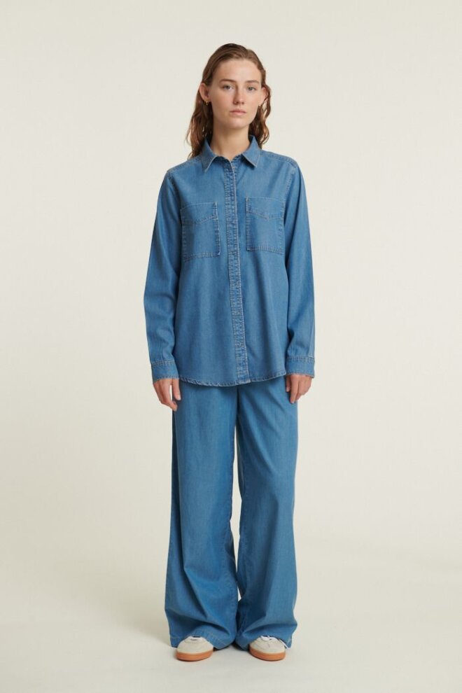 BLUSE BINE SHIRT LIGHT BLUE