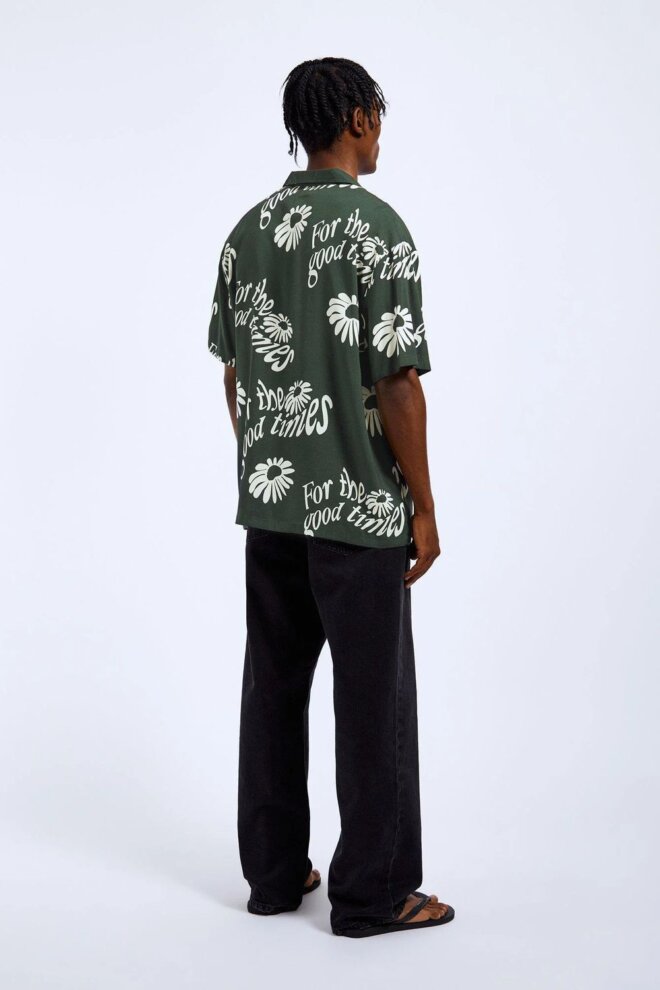 HEMD MADI SHIRT GREEN FLOWER