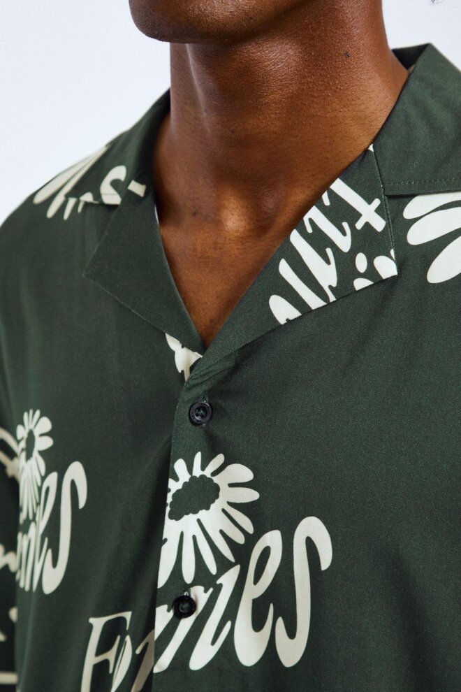 HEMD MADI SHIRT GREEN FLOWER