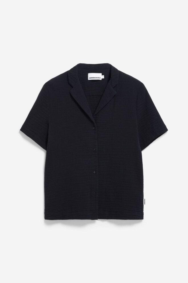 BLUSE 30007253 MAAITE MUSSELIN 105 BLACK