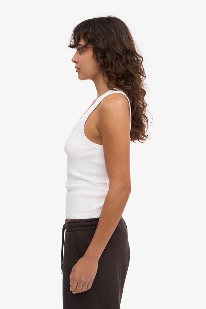 TANK TOP ORGANIC RIB OPTICAL WHITE
