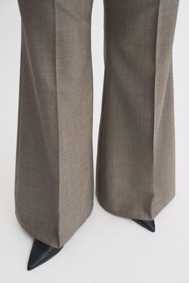 HOSE 31424 WOOL BLEND FLARE 0221 TAUPE