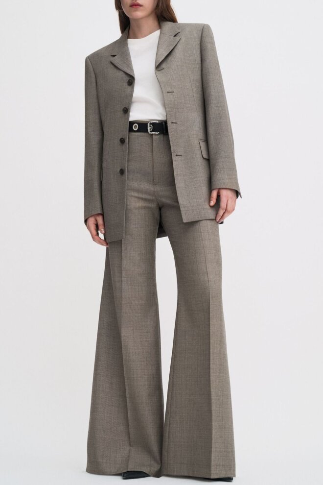 HOSE 31424 WOOL BLEND FLARE 0221 TAUPE