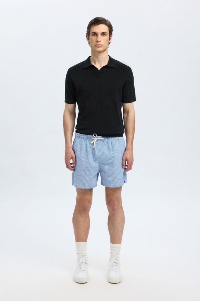 POLO 16097572 SLHLINO SS KNIT BLACK