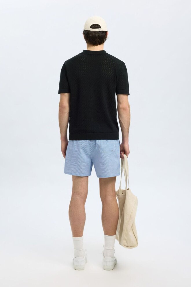 POLO 16097572 SLHLINO SS KNIT BLACK