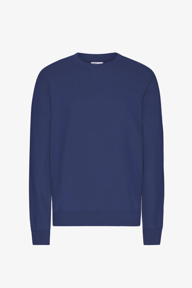 SWEATSHIRT CLASSIC ORGANIC CREW MARINE BLUE
