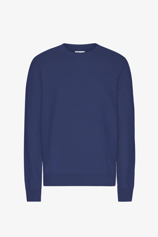 SWEATSHIRT CLASSIC ORGANIC CREW MARINE BLUE