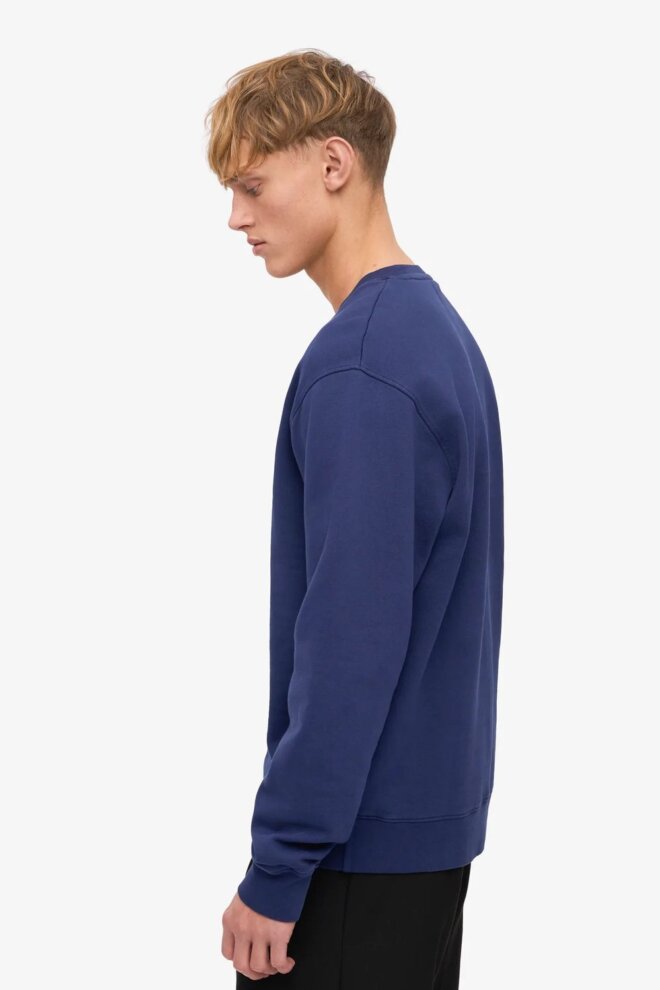 SWEATSHIRT CLASSIC ORGANIC CREW MARINE BLUE