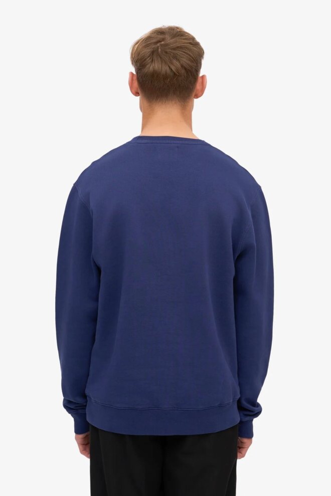 SWEATSHIRT CLASSIC ORGANIC CREW MARINE BLUE