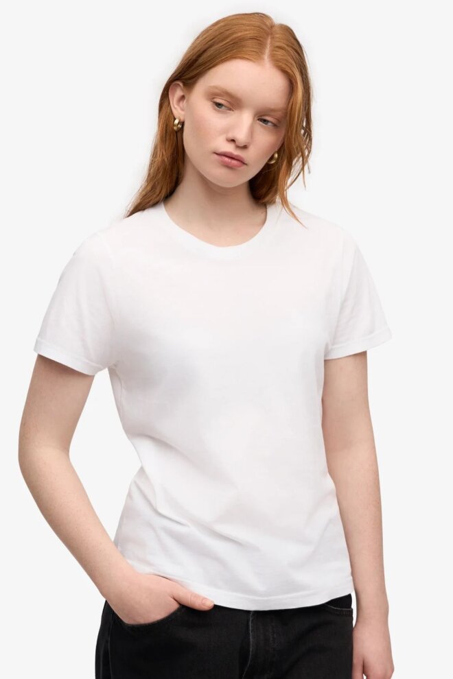 SHIRT WOMEN LIGHT ORGANIC TEE OPTICAL WHI