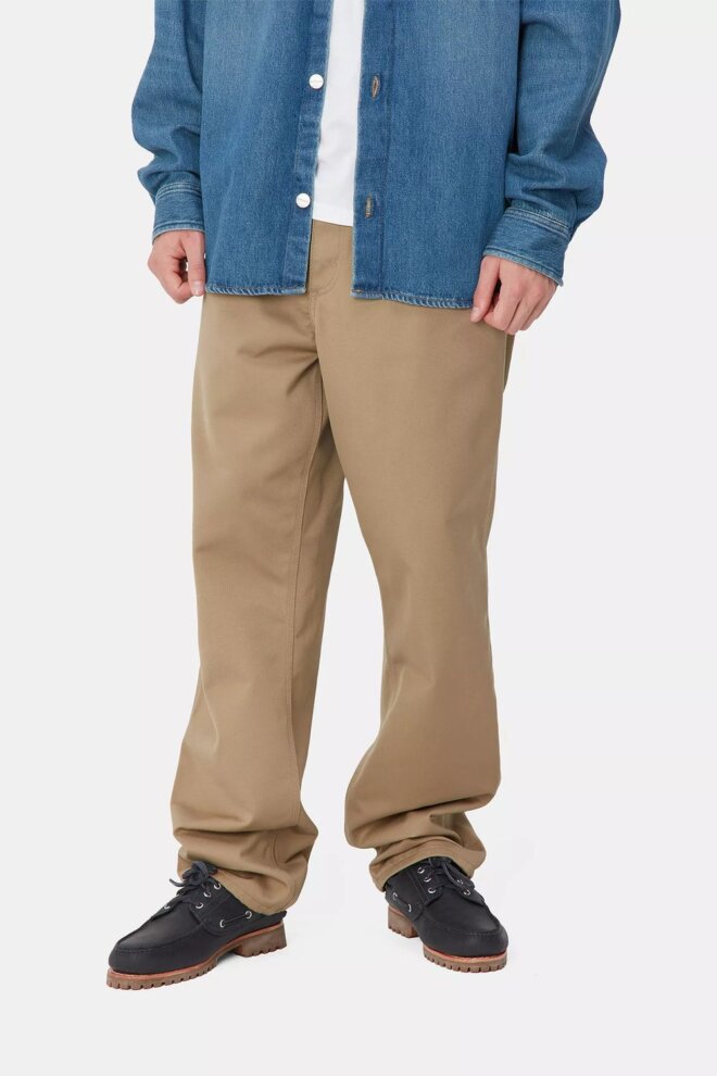 JEANS SIMPLE PANT LEATHER RINSED