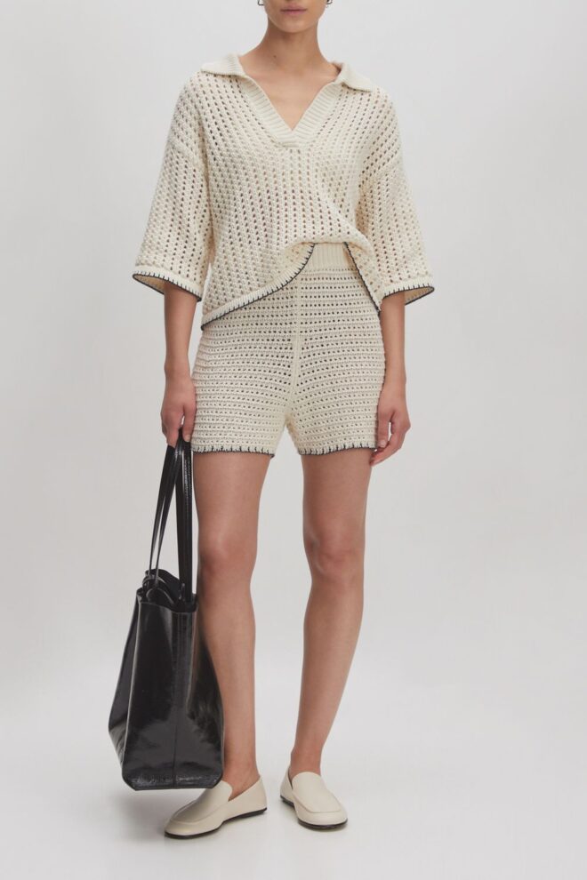 SHORT HEINKE SHORTS SOLID GARDENIA