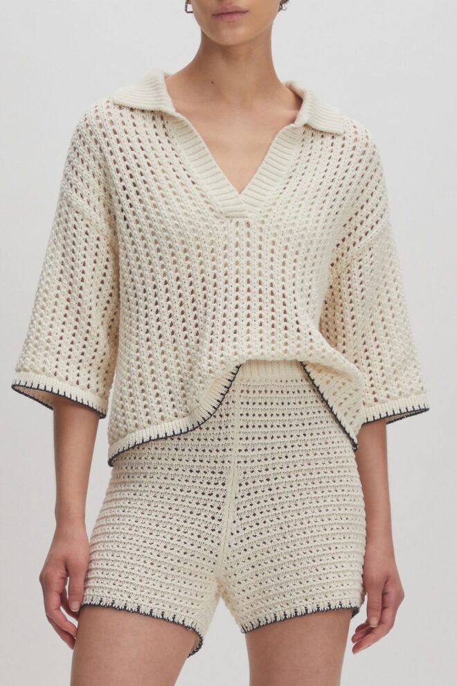 PULLOVER SARAI POLO GARDENIA