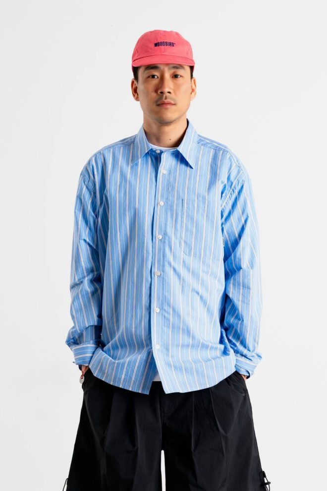 HEMD WBBUZO STRIPED SHIRT LIGHT BLUE