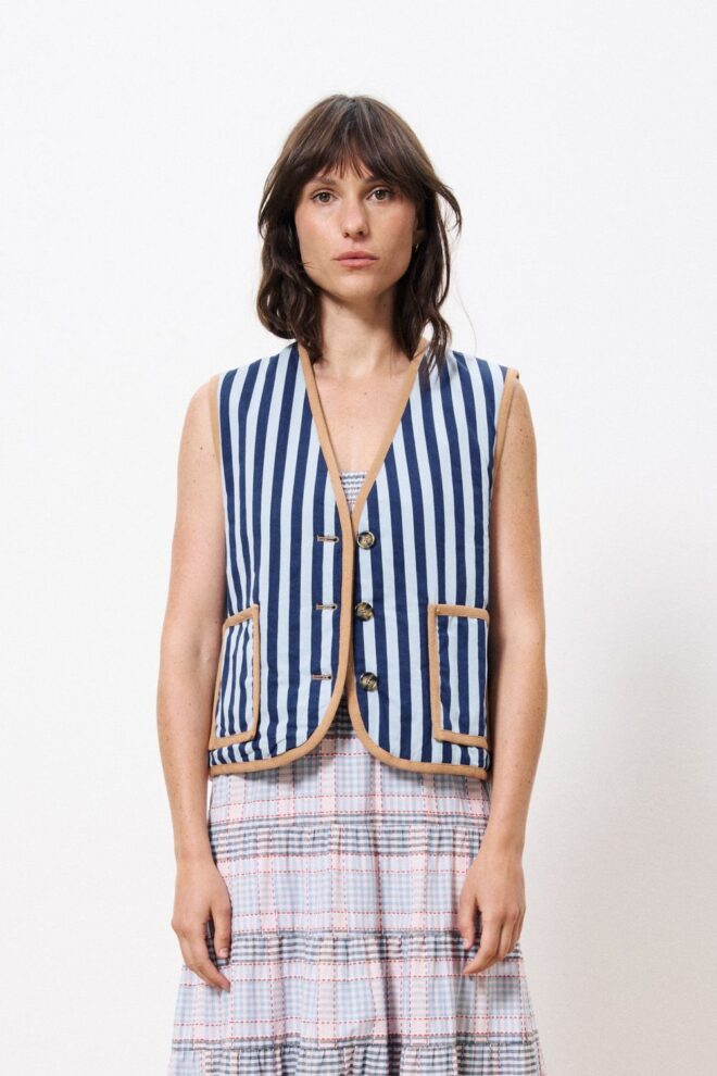 GILET 25101 CAMILA BLEU JEAN