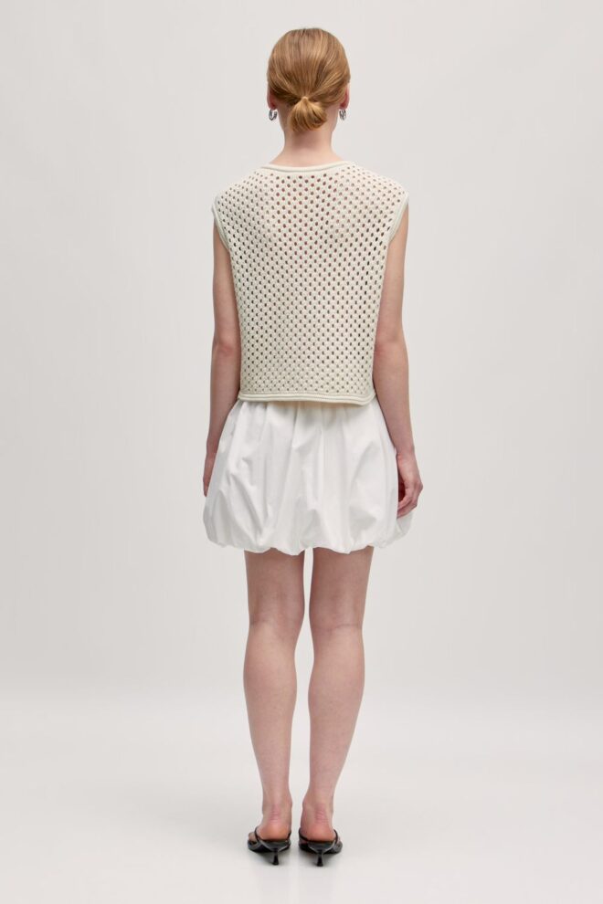 STRICKWESTE MINA TOP ANTIQUE WHITE