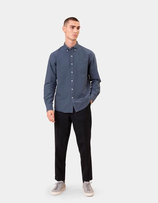 HEMD ORGANIC BUTTON DOWN PACIFIC BLUE