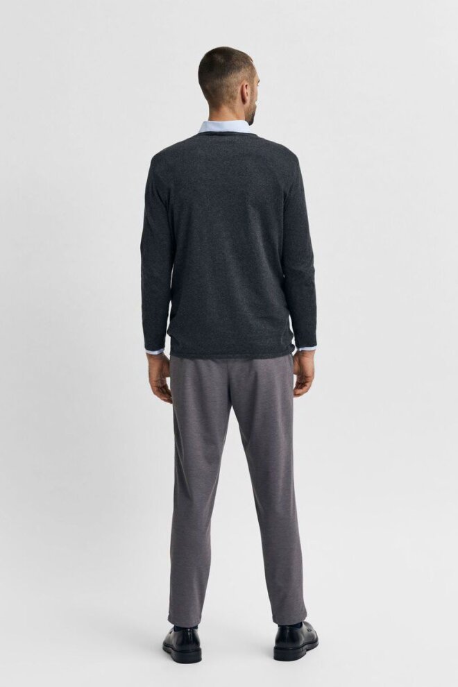 PULLOVER 16079774 SLHROME LS KNIT ANTHRA