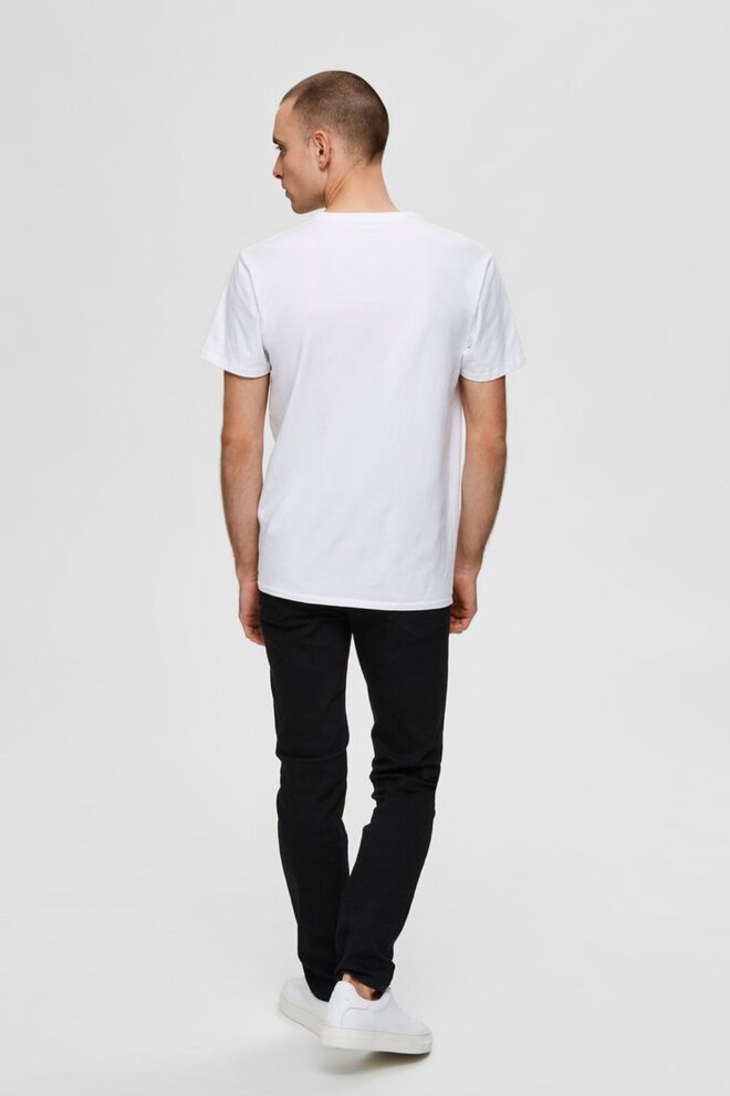 T-SHIRT 16076191 SLHNEW PIMA 3PACK BRIGHT W