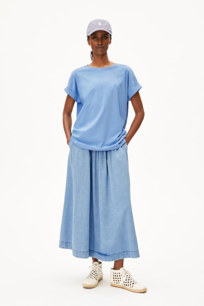 SHIRT 30001811 IDAARA 3186 SILKY BLUE