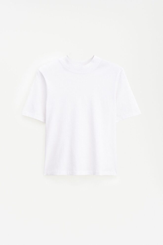 SHIRT 30611 MOCK NECK TEE 1009 WHITE