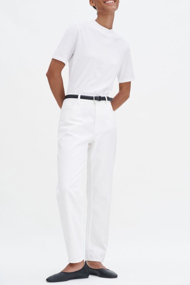 SHIRT 30611 MOCK NECK TEE 1009 WHITE