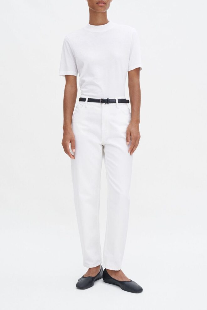 SHIRT 30611 MOCK NECK TEE 1009 WHITE